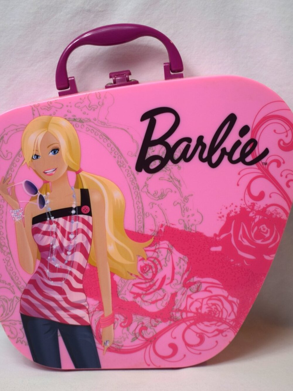 2008 Barbie Pink Hard Plastic Carry Case